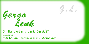 gergo lenk business card